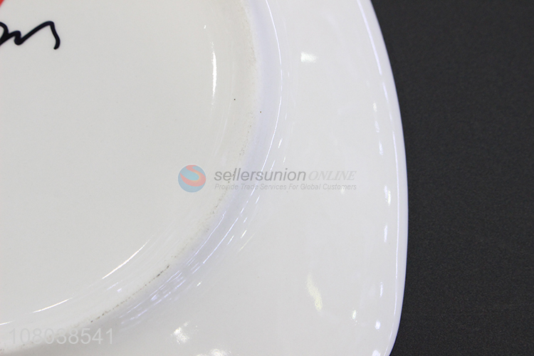 Yiwu Market White Ceramic Plate Household Kitchen Tableware