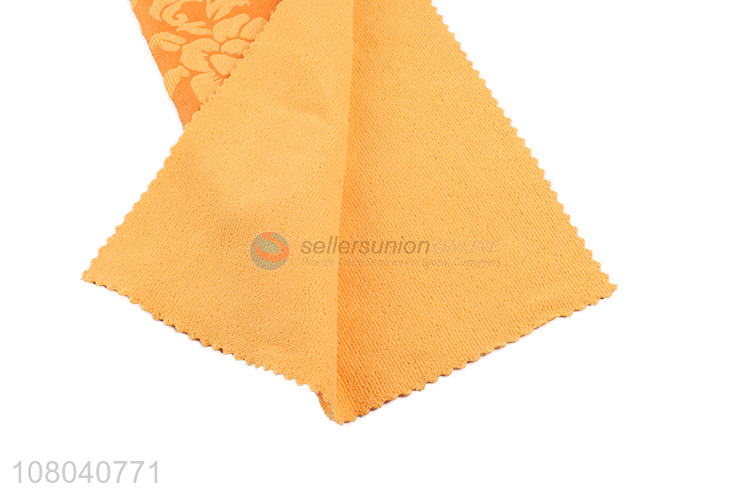 Factory wholesale yellow printed towels kitchen cleaning towels