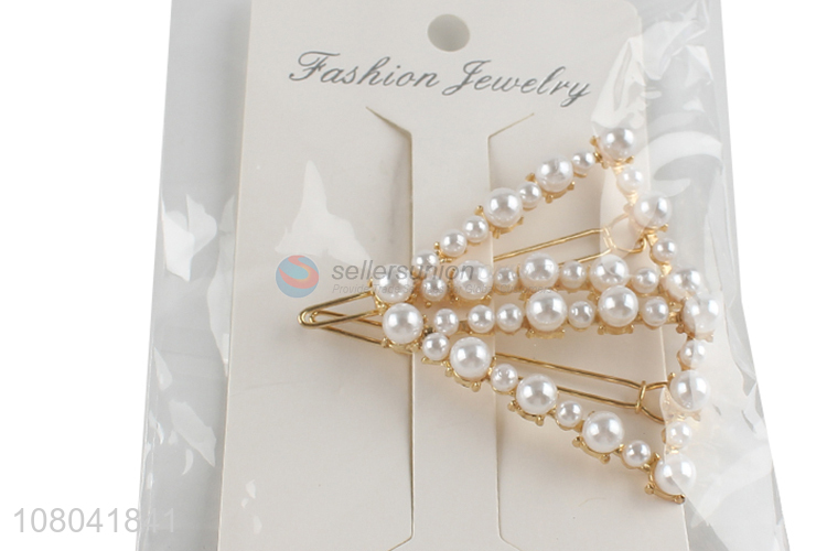 Factory supply fashionable women hairpin pearl hairpin