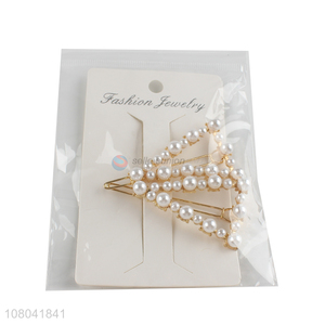 Factory supply fashionable women hairpin pearl hairpin