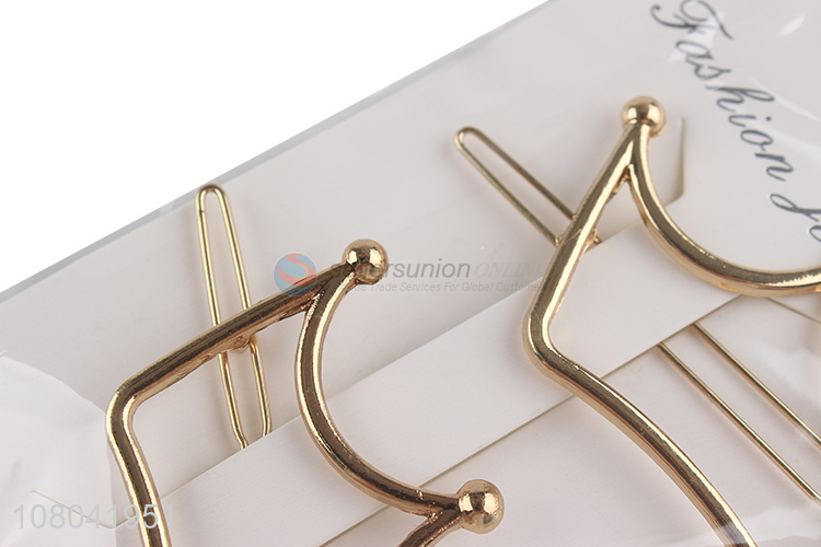 Hot sale golden crown shape women hairpin for hair accessories