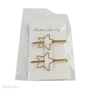 China sourcing alloy star shape girls hairpin hair accessories