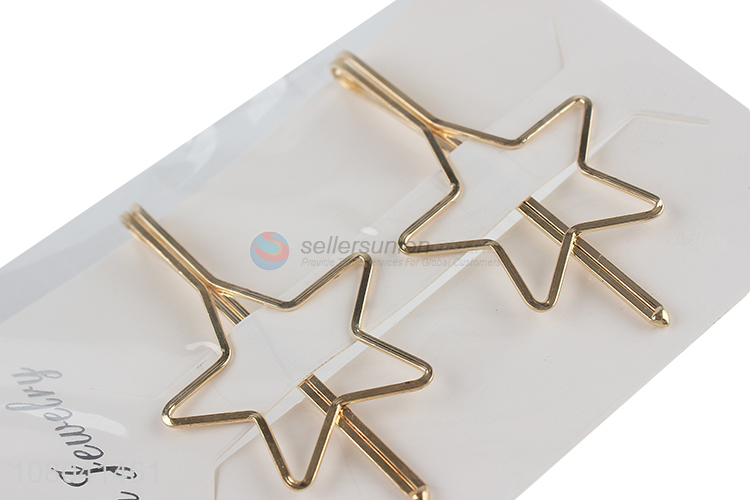 China sourcing alloy star shape girls hairpin hair accessories