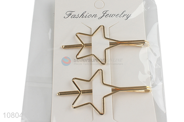 China sourcing alloy star shape girls hairpin hair accessories