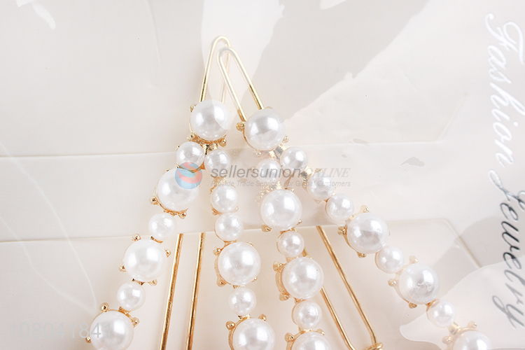 Factory supply fashionable women hairpin pearl hairpin