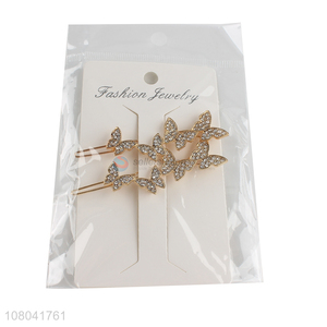 Good price fashion butterfly shape girls hairpin for sale