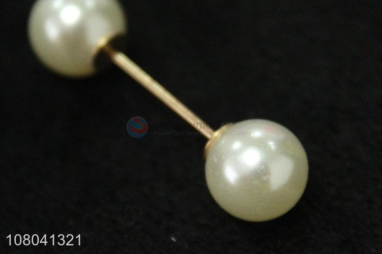 Wholesale from china women delicate double pearls brooch pins