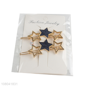 Wholesale from china star shape golden hairpin for girls