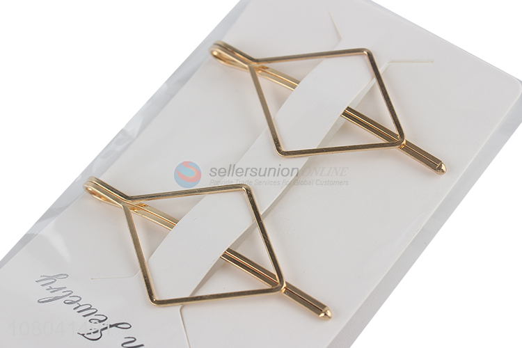 Yiwu factory simple design women alloy hairpin for sale