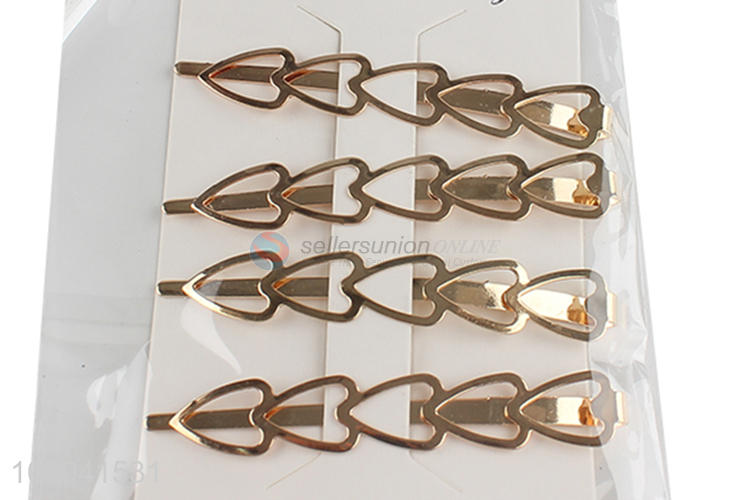 Creative products heart shape fashion golden hairpin