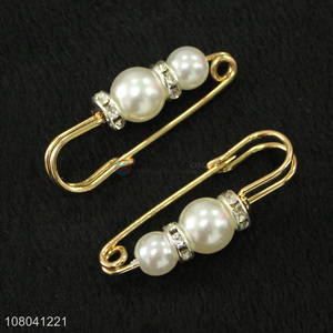 China wholesale pearl brooch women brooch pin buckle for sale