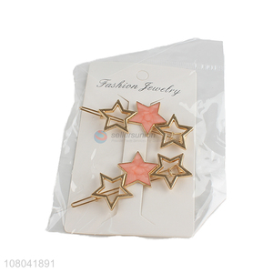 Best quality durable star shape women hairpin alloy hair clips