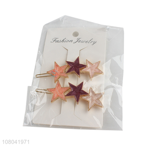 Most popular star shape hair decoration hairpin for sale