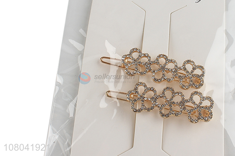 Wholesale cheap price flower shape cute hairpin for girls