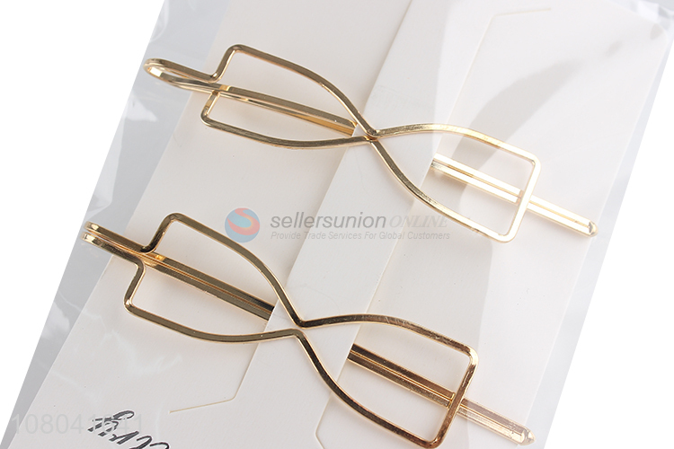 Top quality golden alloy girls hairpin hair accessories