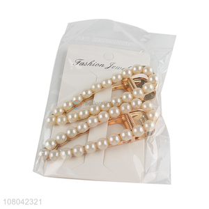 Online wholesale fashionable women hairpin pearl hair clips