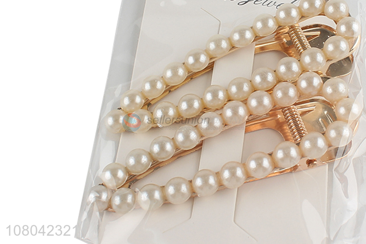 Online wholesale fashionable women hairpin pearl hair clips