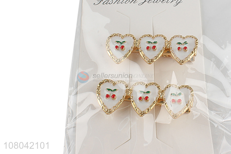 New arrival heart shape women fashion hairpin hair clips