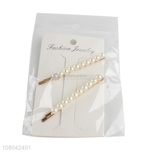 Fashion products white girls hairpin pearl headwear