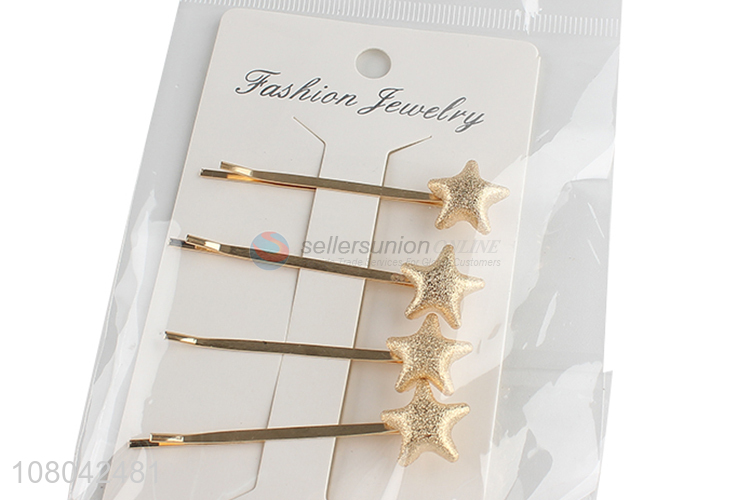 Fashion style alloy women star shape hairpin  hair clips