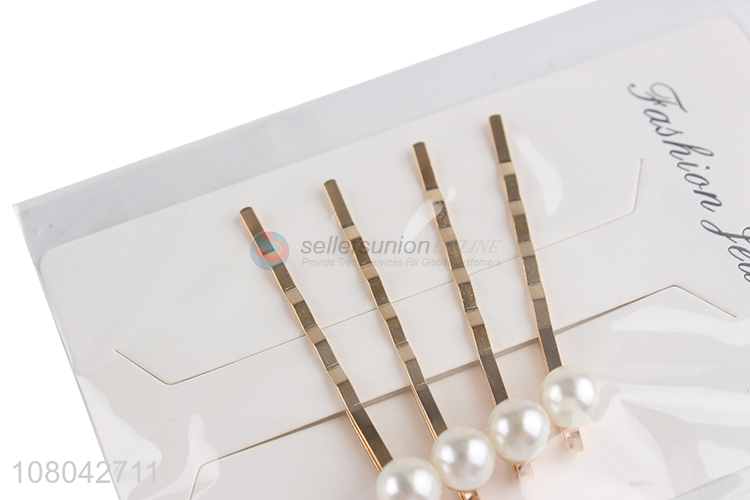 Popular products fashionable women hairpin pearl hair clips