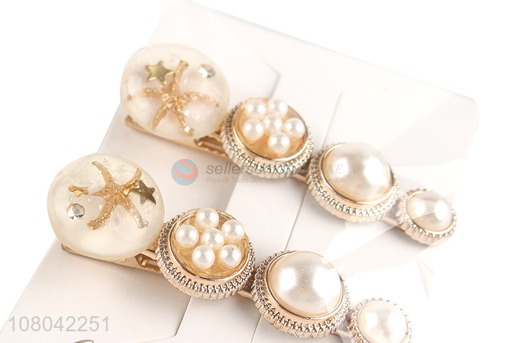 Hot items pearls hairpin fashion hair clips for decoration