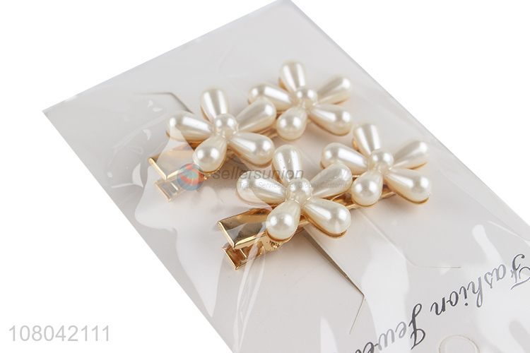 Popular products cute pearls hairpin women hair clips for sale