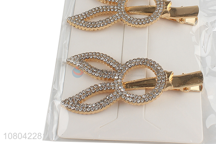 Most popular hollow rabbit shape alloy women hairpin headwear