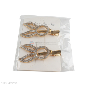 Most popular hollow rabbit shape alloy women hairpin headwear