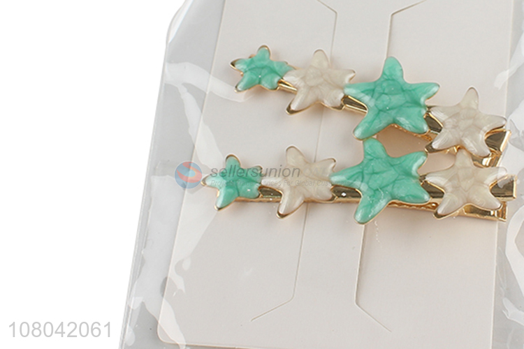 Factory price star shape fashionable girls hairpin hair decoration