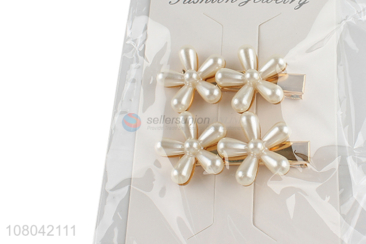 Popular products cute pearls hairpin women hair clips for sale