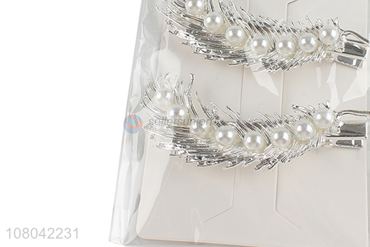 Good selling creative pearls hairpin women hair clips