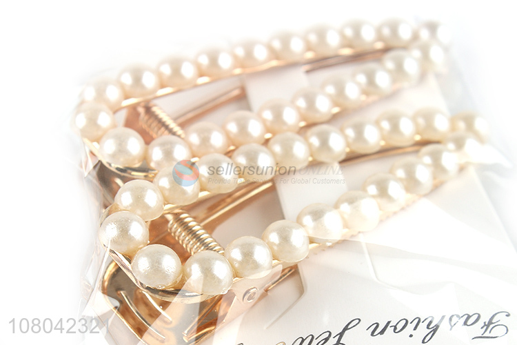 Online wholesale fashionable women hairpin pearl hair clips