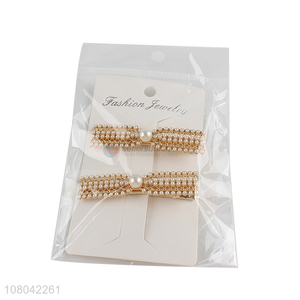 Yiwu factory fashion hairpin hair clips with pearls