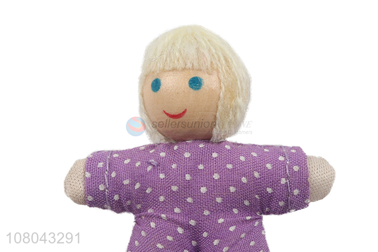 Recent design poseable wooden doll family doll wooden toy wholesale