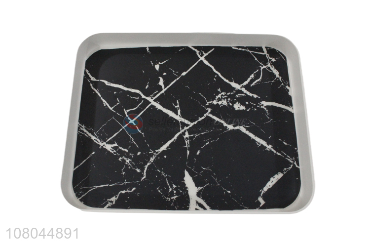 Wholesale Tall Feet Marbling Melamine Tray Food Tray