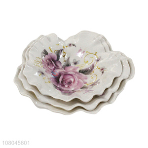 Unique Design Lotus-Shaped Fruit Plate Melamine Fruit Tray