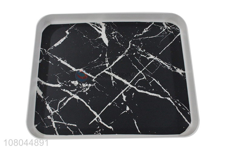 Wholesale Tall Feet Marbling Melamine Tray Food Tray