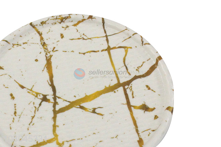 Custom Round Marbling Melamine Tray Fruit Plate