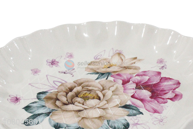 Delicate Design Round Fruit Plate Melamine Fruit Tray