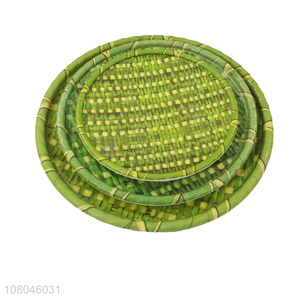 Custom Imitation Bamboo Melamine Fruit Plate Fruit Tray