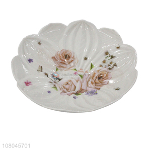 Top Quality Melamine Lotus-Shaped Fruit Plate Snack Tray