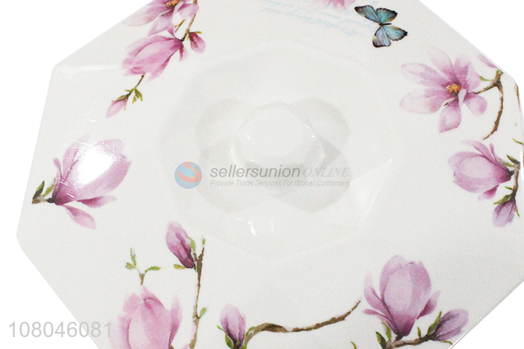 Dried Fruit Plate Compartment With Lid Melamine Snack Plate