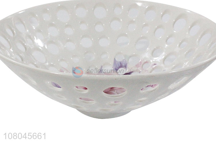 High Quality Melamine Fruit Bowl Hollow Fruit Basket