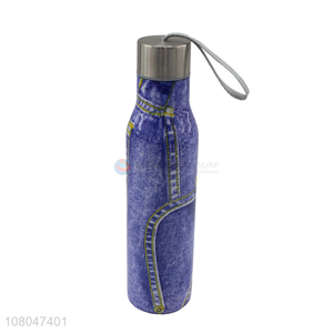 Factory price printed portable stainless steel drinking bottle