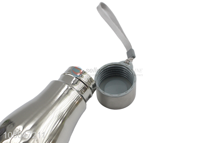 Good selling silver non-slip stainless steel water bottle