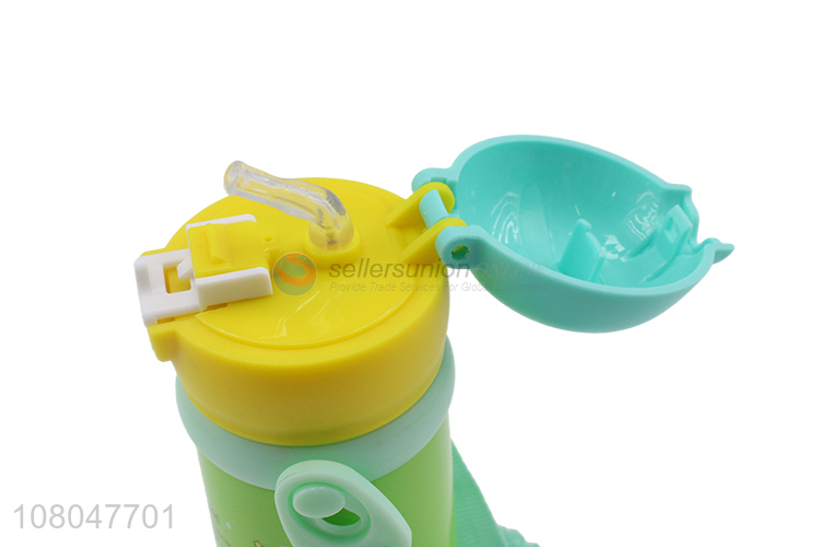 Top selling cute children stainless steel straw water bottle