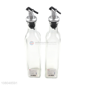 Factory direct sale 500ml leakproof glass oil pot vinegar cruet set