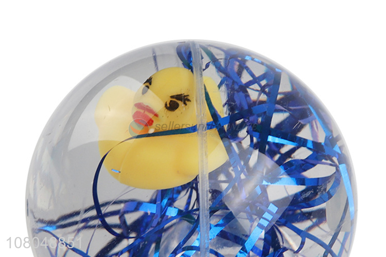 China wholesale duck pattern bouncing flashing ball for children