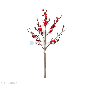 Hot products home decoration christmas picks with red berry